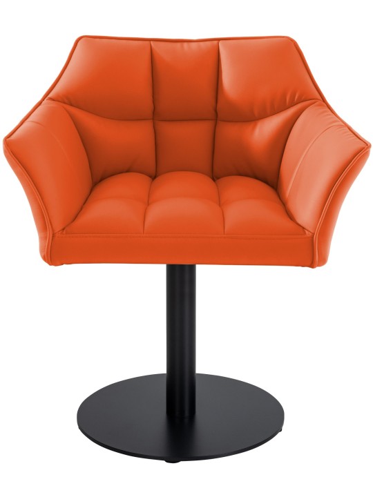 Ligstoel Damaso kunstleer, oranje