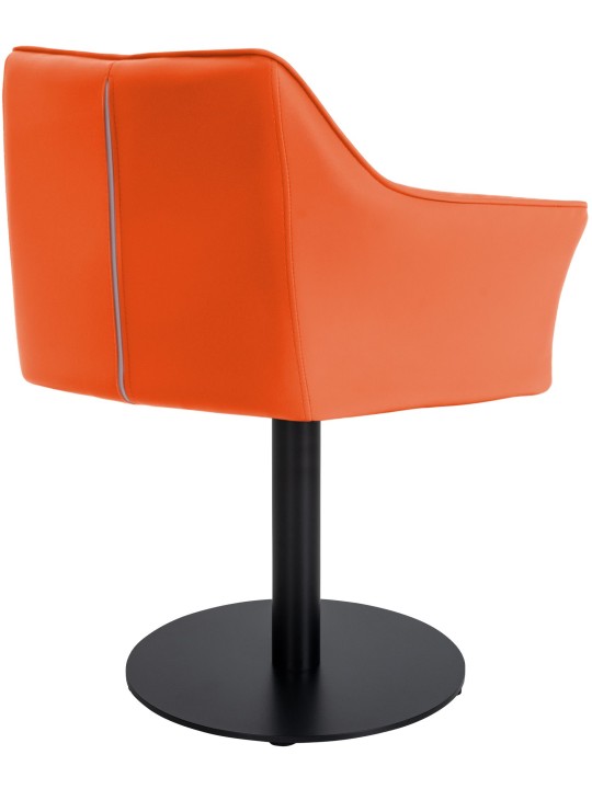 Ligstoel Damaso kunstleer, oranje