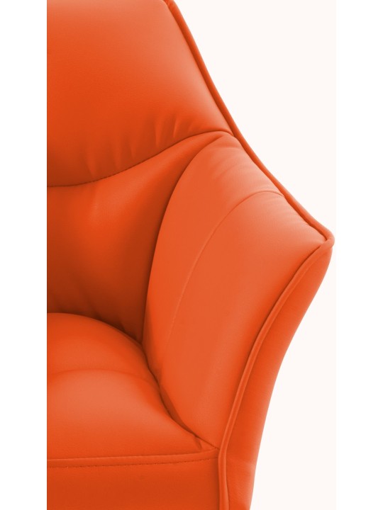 Ligstoel Damaso kunstleer, oranje