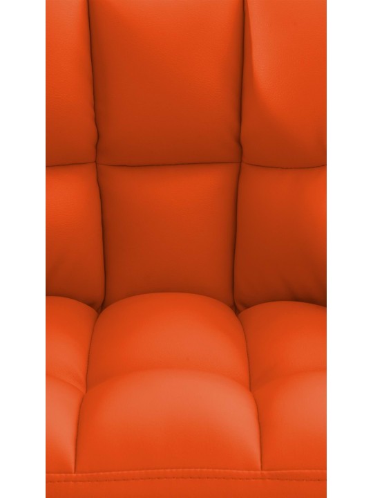 Ligstoel Damaso kunstleer, oranje