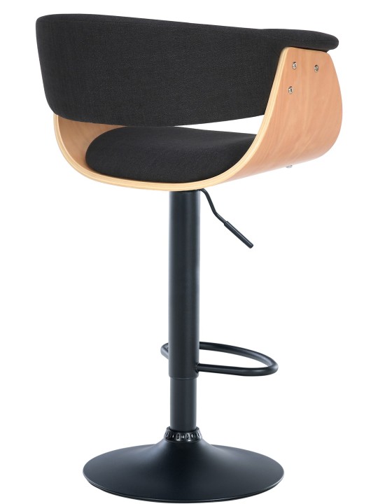 Set van 2 barkrukken Vestaalse stof, naturel/zwart Set van 2 barkrukken Vestaalse stof, naturel/zwart