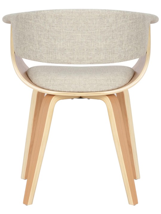 Set van 2 stoelen Bruce stof, naturel/crème