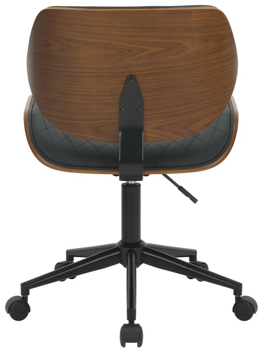Bureaustoel Harvest kunstleer, walnoot/zwart