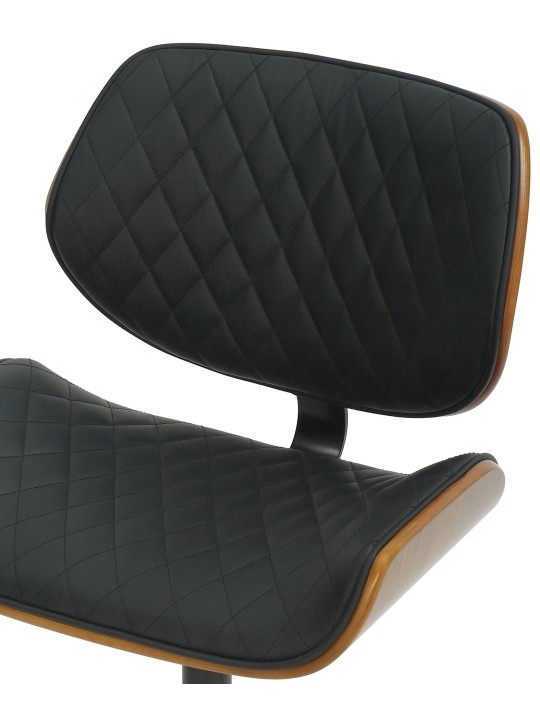 Bureaustoel Harvest kunstleer, walnoot/zwart