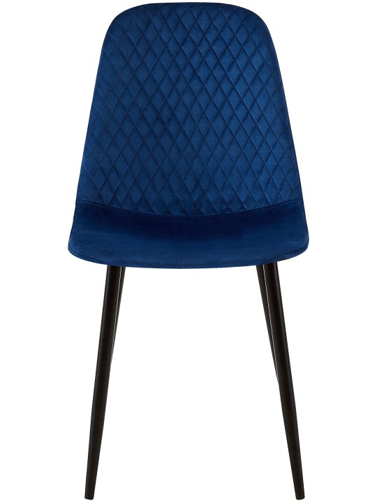 Stoel Giverny fluweel, blauw