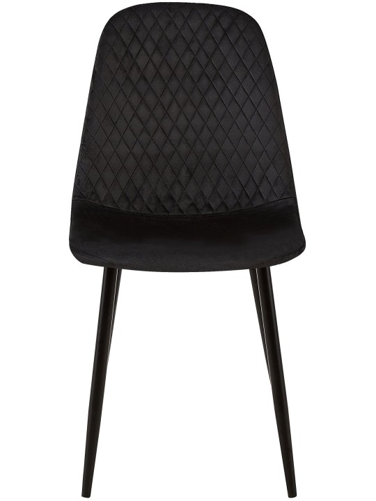 Stoel Giverny fluweel, zwart