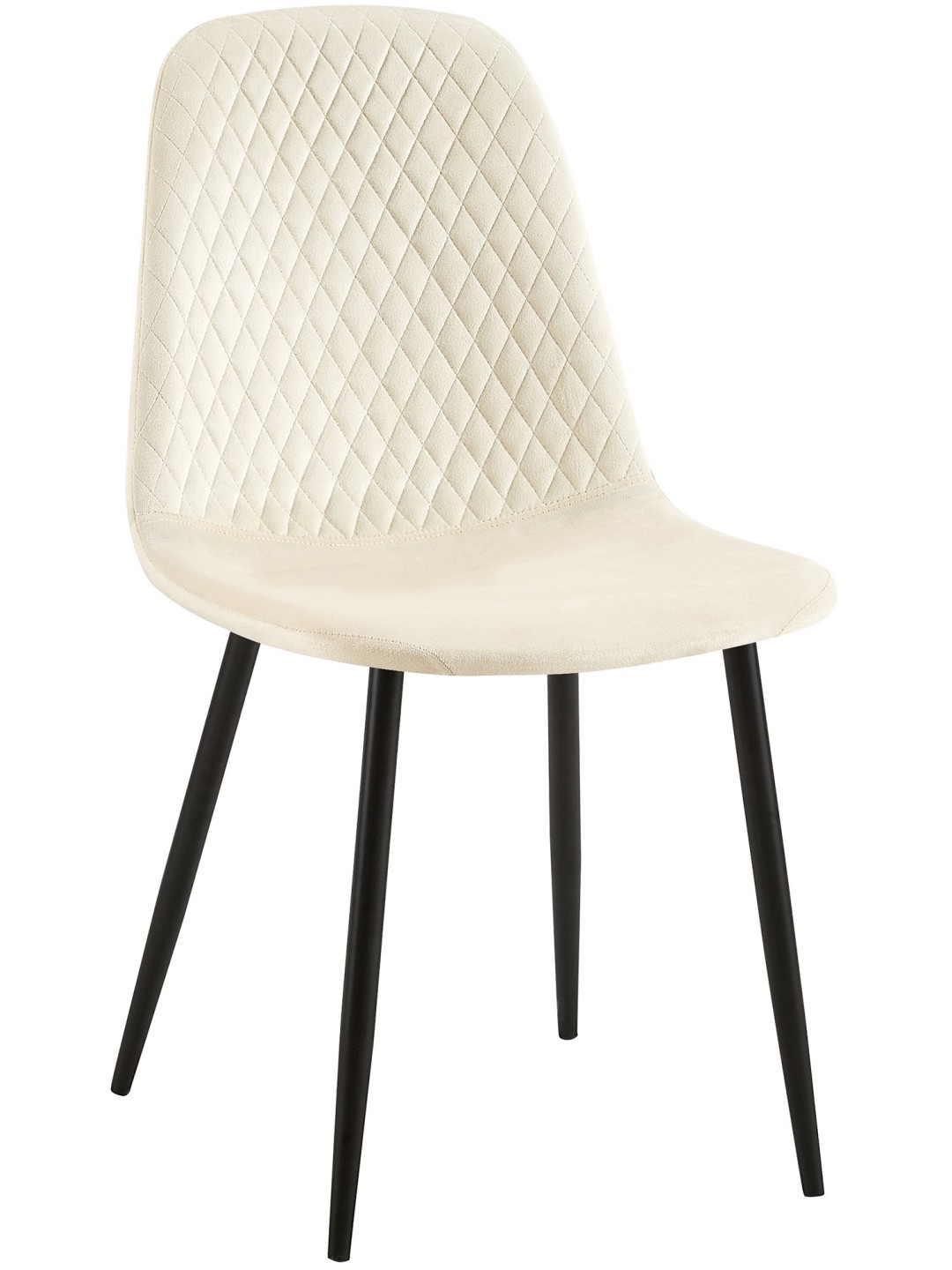 Stoel Giverny fluweel, crème