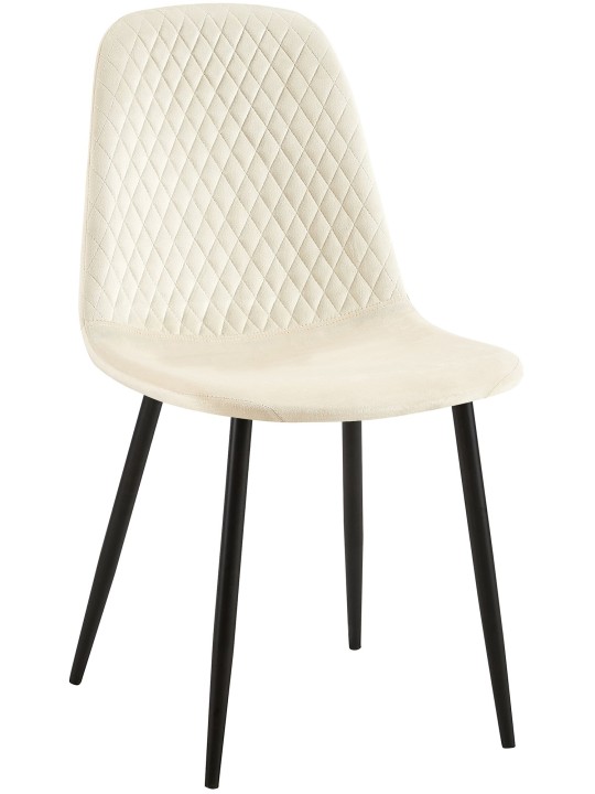 Stoel Giverny fluweel, crème Stoel Giverny fluweel, crème