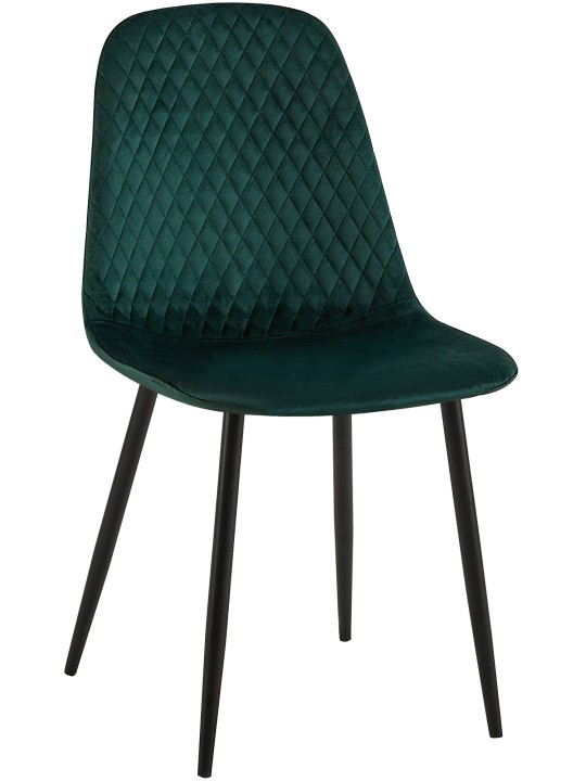 Set van 4 stoelen Giverny fluweel, groen