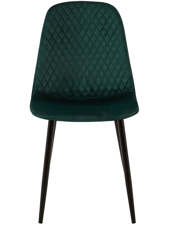 Set van 4 stoelen Giverny fluweel, groen
