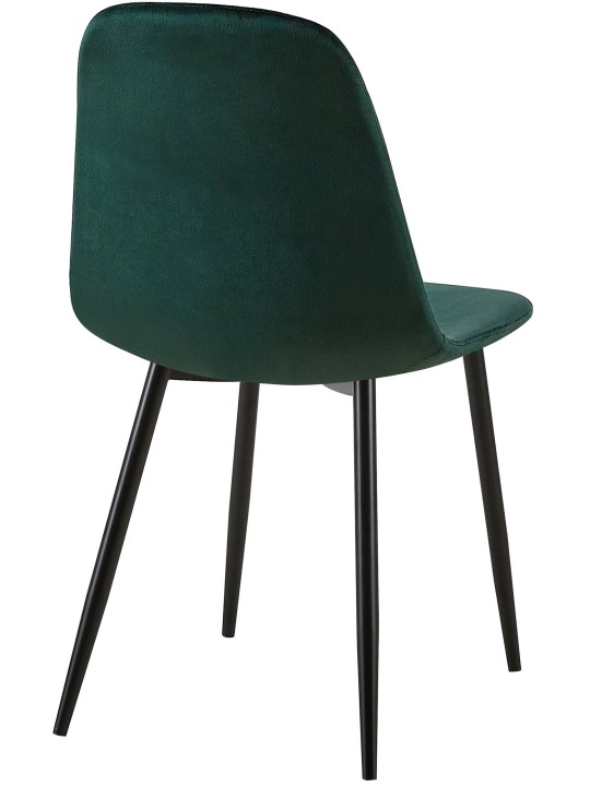 Set van 4 stoelen Giverny fluweel, groen
