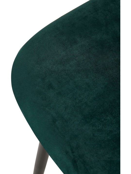 Set van 4 stoelen Giverny fluweel, groen