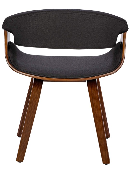 Eetkamerstoel Foley stof, walnoot/zwart