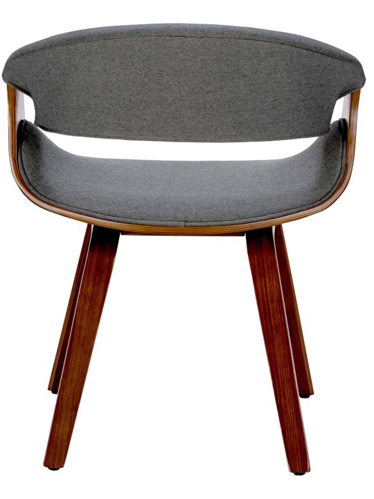 Eetkamerstoel Foley stof, walnoot/grijs