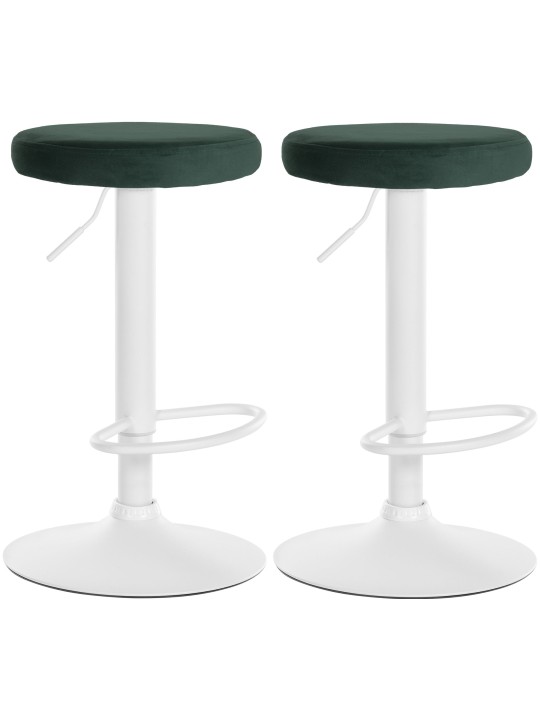 Set van 2 barkrukken Ponte fluweel, groen
