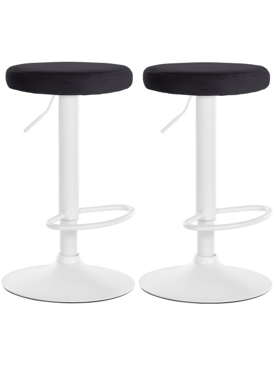 Set van 2 barkrukken Ponte fluweel, zwart Set van 2 barkrukken Ponte fluweel, zwart