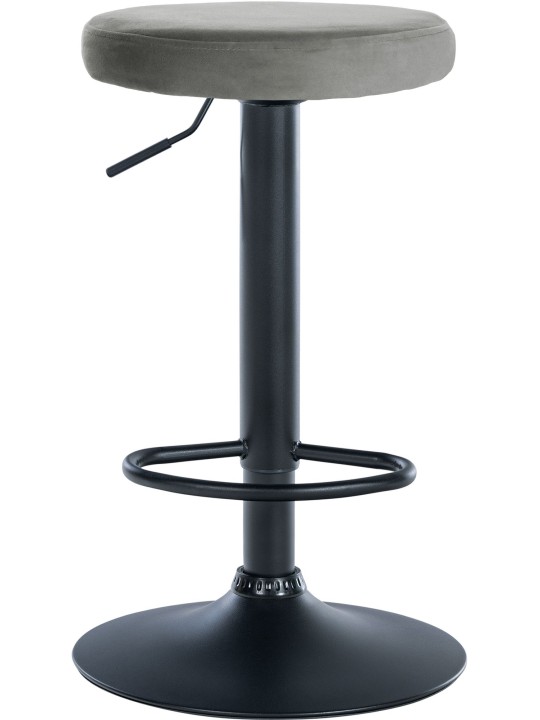 Set van 2 barkrukken Ponte fluweel, grijs Set van 2 barkrukken Ponte fluweel, grijs