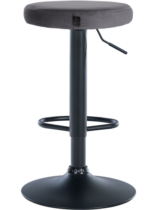 Set van 2 barkrukken Ponte fluweel, donkergrijs Set van 2 barkrukken Ponte fluweel, donkergrijs