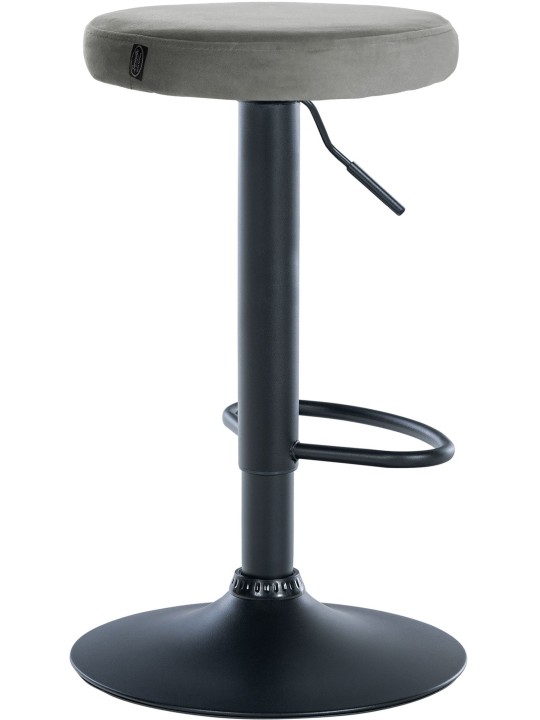 Set van 2 barkrukken Ponte fluweel, grijs Set van 2 barkrukken Ponte fluweel, grijs