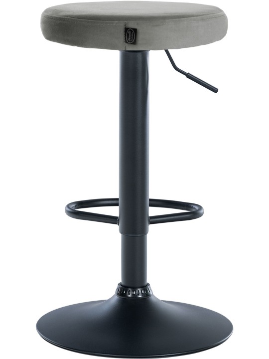 Set van 2 barkrukken Ponte fluweel, grijs Set van 2 barkrukken Ponte fluweel, grijs