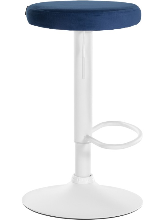 Set van 2 barkrukken Ponte fluweel, blauw
