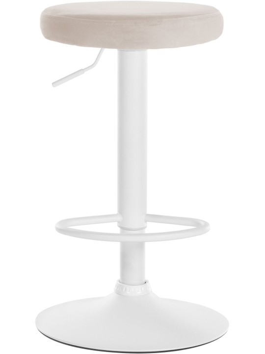 Set van 2 barkrukken Ponte fluweel, crème