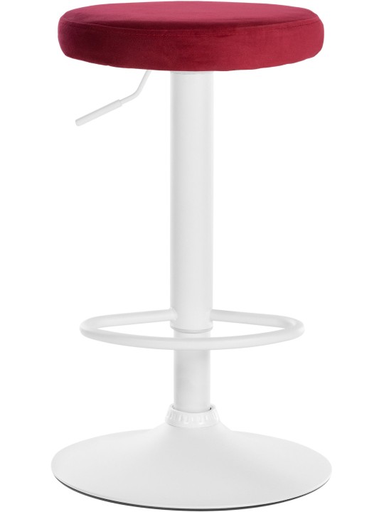 Set van 2 barkrukken Ponte fluweel, rood