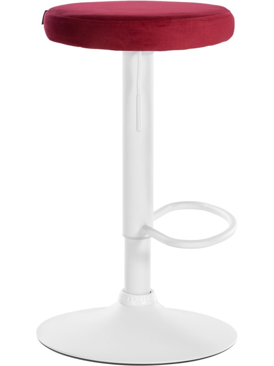Set van 2 barkrukken Ponte fluweel, rood