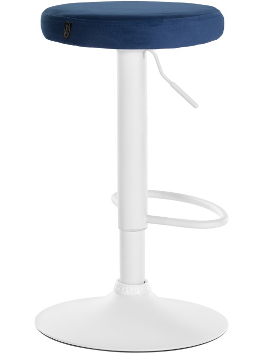 Set van 2 barkrukken Ponte fluweel, blauw