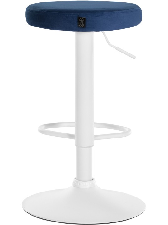 Set van 2 barkrukken Ponte fluweel, blauw