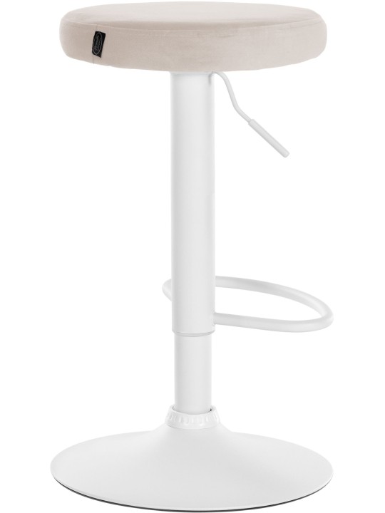 Set van 2 barkrukken Ponte fluweel, crème