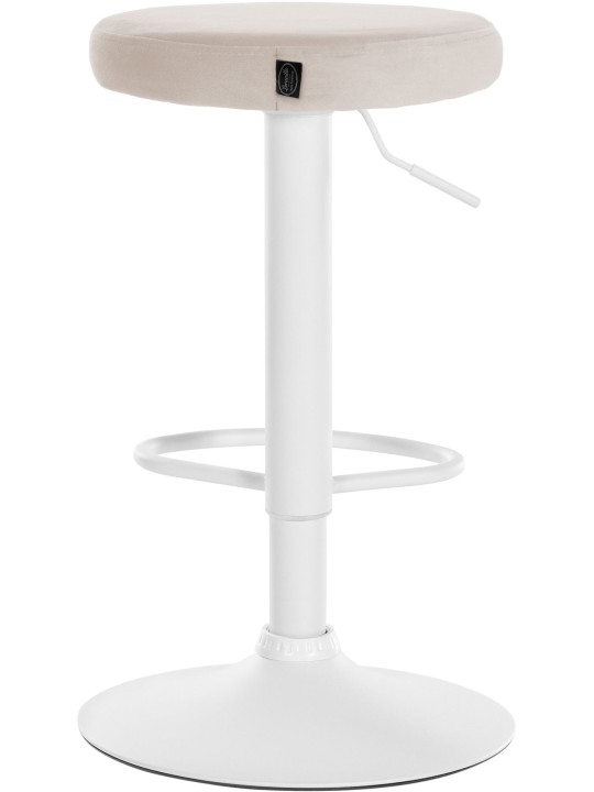 Set van 2 barkrukken Ponte fluweel, crème