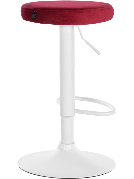 Set van 2 barkrukken Ponte fluweel, rood