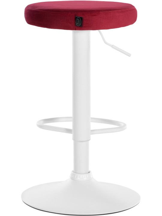 Set van 2 barkrukken Ponte fluweel, rood