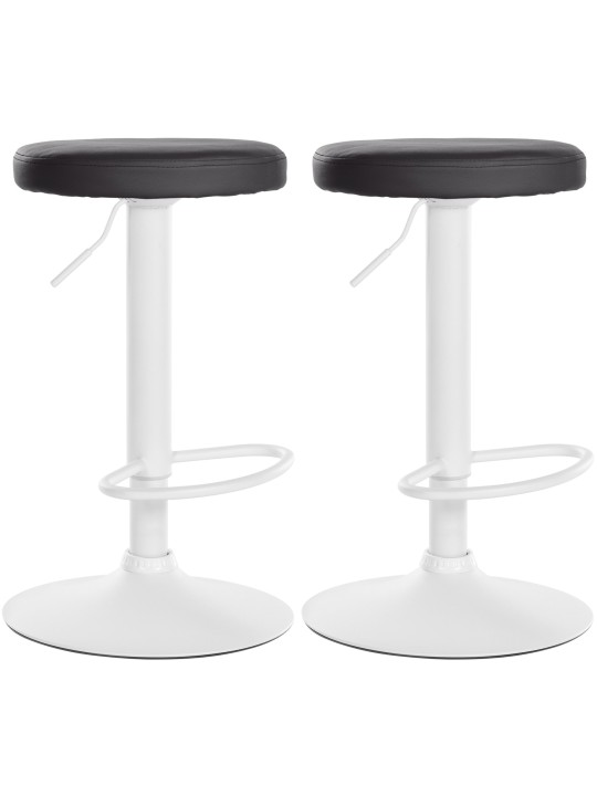 Set van 2 barkrukken Ponte kunstleer, zwart