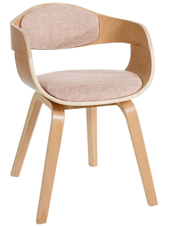 Bezoekersstoel Kingston stof, naturel/crème Bezoekersstoel Kingston stof, naturel/crème