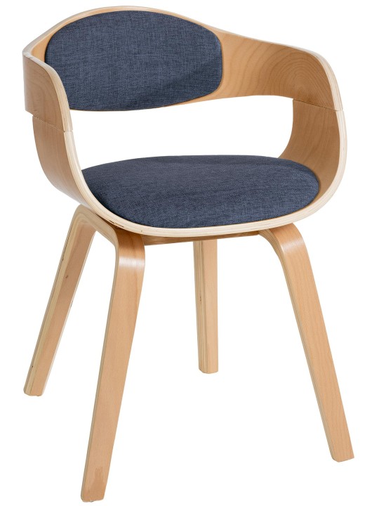 Bezoekersstoel Kingston stof, naturel/blauw Bezoekersstoel Kingston stof, naturel/blauw