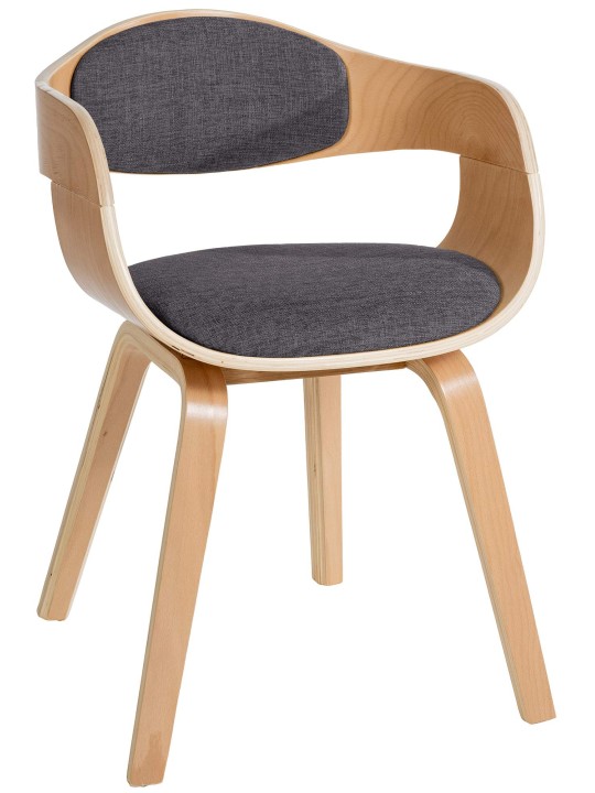 Bezoekersstoel Kingston stof, naturel/lichtgrijs Bezoekersstoel Kingston stof, naturel/lichtgrijs