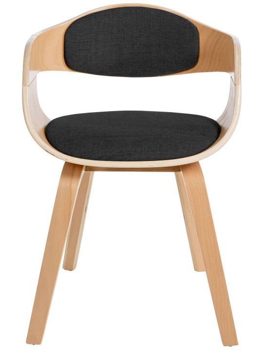 Bezoekersstoel Kingston stof, naturel/donkergrijs Bezoekersstoel Kingston stof, naturel/donkergrijs