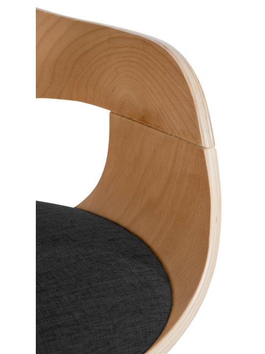 Bezoekersstoel Kingston stof, naturel/donkergrijs Bezoekersstoel Kingston stof, naturel/donkergrijs