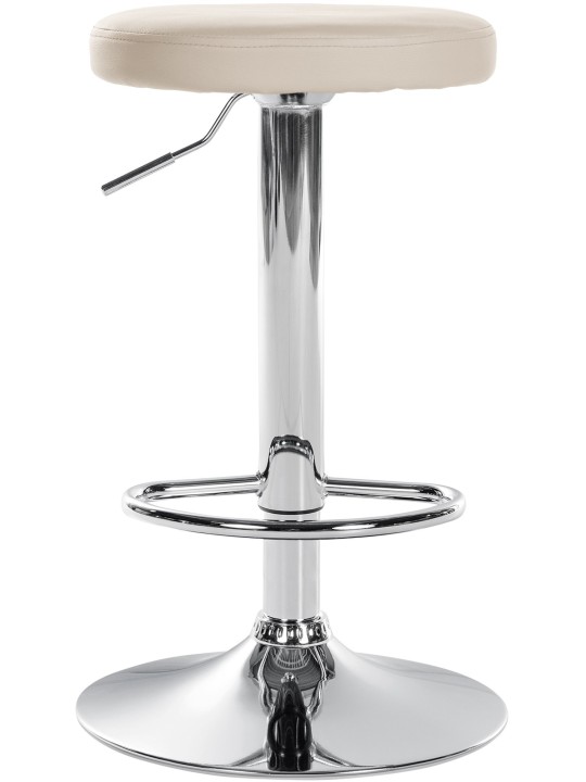 Set van 2 barkrukken Ponte kunstleer chroom, crème