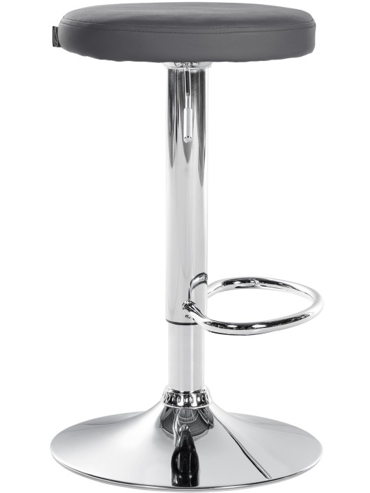 Set van 2 barkrukken Ponte kunstleer chroom, grijs