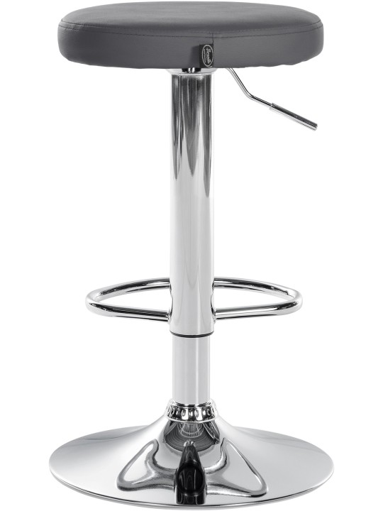 Set van 2 barkrukken Ponte kunstleer chroom, grijs