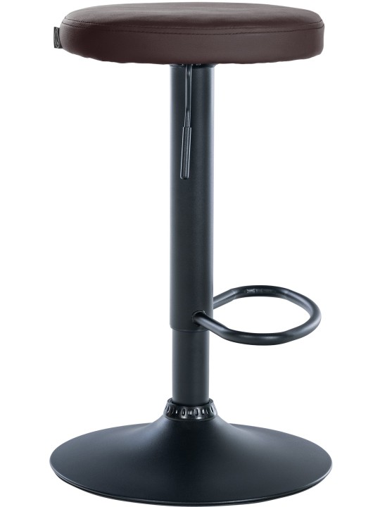 Set van 2 barkrukken Ponte kunstleer, bruin