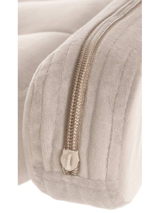 Barkruk Dublin fluweel chroom, crème