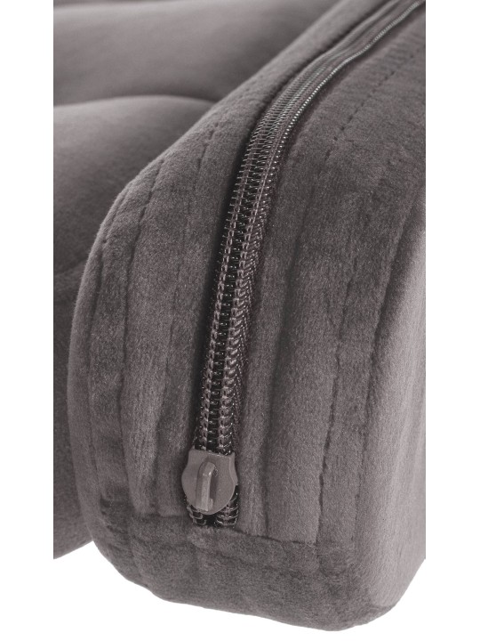 Barkruk Dublin fluweel chroom, grijs