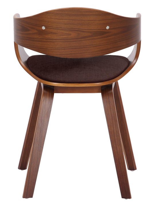 Bezoekersstoel Kingston stof, walnoot/bruin