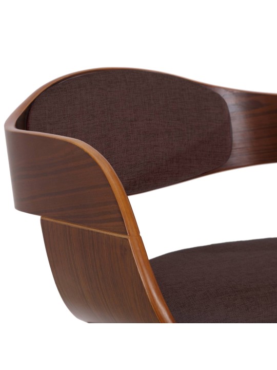 Bezoekersstoel Kingston stof, walnoot/bruin