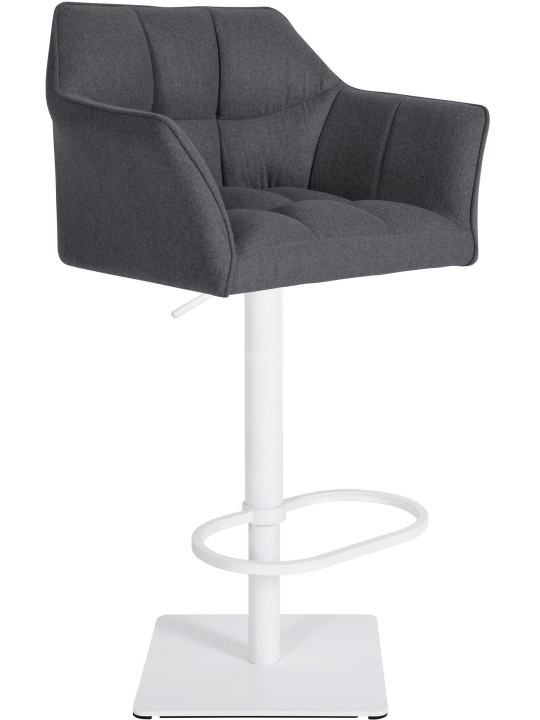 Barkruk Damaso W vilt, grijs