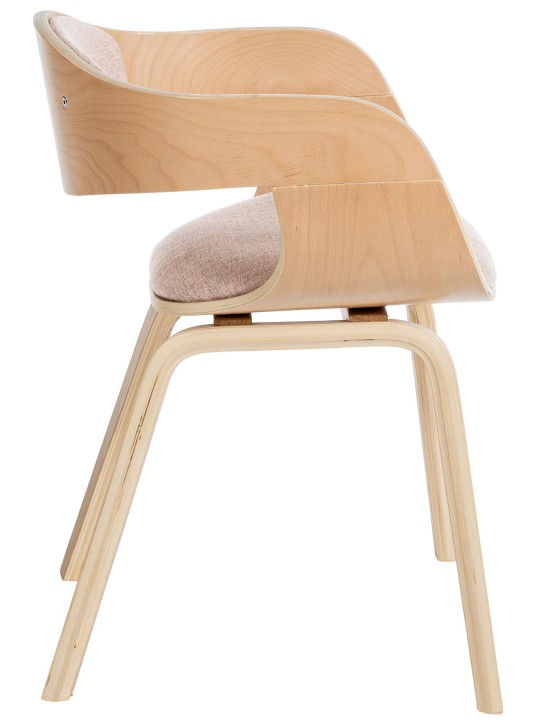 Set van 2 stoelen Kingston stof, naturel/crème